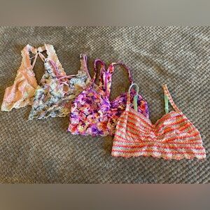 BUNDLE OF 4 VS Pink Lace Bralettes